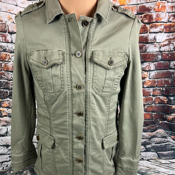 whitehouse blackmarket Other - White House/Black‎ Market Green Utility Army Jacket  -  SZ: 6